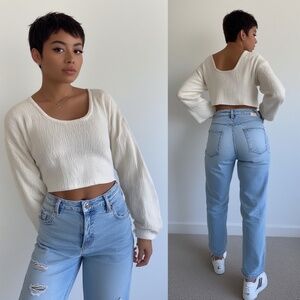 Garage Light Denim Ripped Boyfriend Jeans